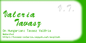 valeria tavasz business card