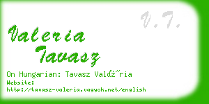 valeria tavasz business card